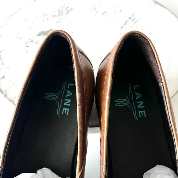 Lane Boots Womens Western Flats MARTINGALE Brown Cowgirl Loafer Slip On 8.5 - Picture 10 of 12